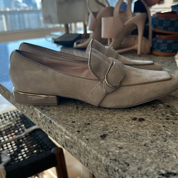 Reiss Women's Suede Buckle Detail Loafers 7.5 - Picture 10 of 12